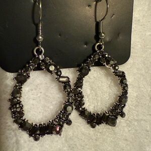 Paparazzi Black Filigree Dangle Earrings
